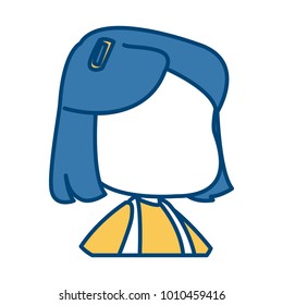 Faceless girl cartoon