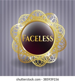 Faceless gold emblem