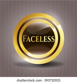 Faceless gold emblem