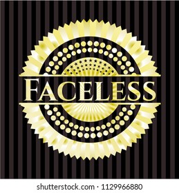 Faceless gold shiny emblem