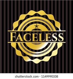 Faceless golden badge or emblem