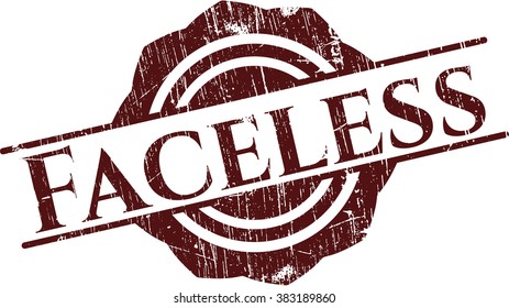 Faceless grunge style stamp