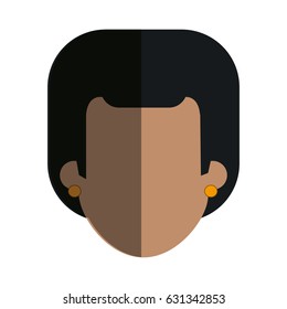 faceless head female with earrings image