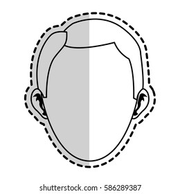 faceless head of man icon image 