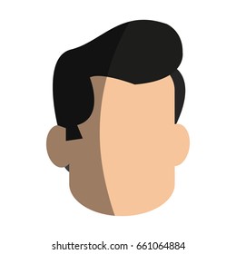 faceless head of man icon image 