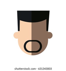 faceless head man mustache people image