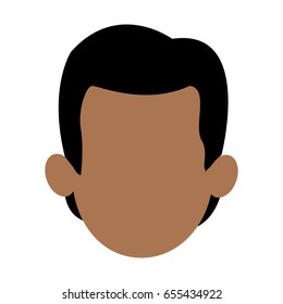 faceless head of man portrait icon
