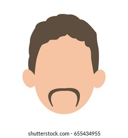 faceless head of man portrait icon