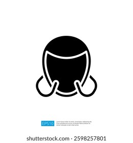 Faceless Icon Representing Emotions and Thoughts with Hands Covering the Face in a Minimalist Black and White Design