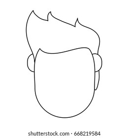 faceless man avatar icon image 