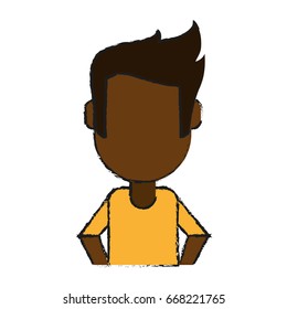 faceless man avatar icon image 