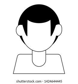 Faceless man avatar profile isolated vector illustration graphic design