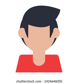 Faceless man avatar profile isolated vector illustration graphic design