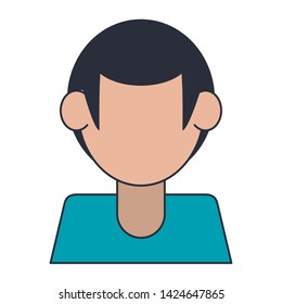 Faceless man avatar profile isolated vector illustration graphic design