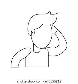 faceless man avatar wearing  shirt icon image 