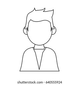 faceless man avatar wearing  shirt icon image 