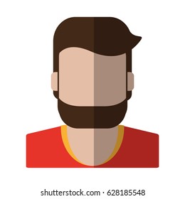 faceless man with beard icon image 