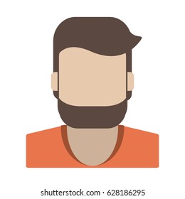 faceless man with beard icon image 