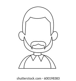 faceless man cartoon icon image 