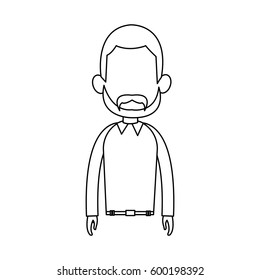 faceless man cartoon icon image 
