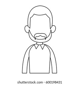 faceless man cartoon icon image 