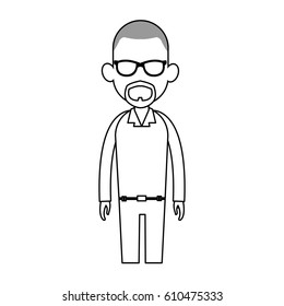faceless man cartoon icon image 