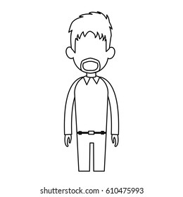 faceless man cartoon icon image 