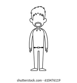 faceless man cartoon icon image 