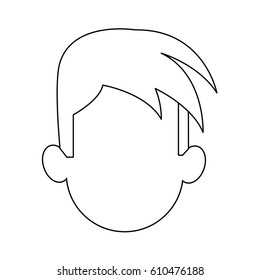 faceless man cartoon icon image 