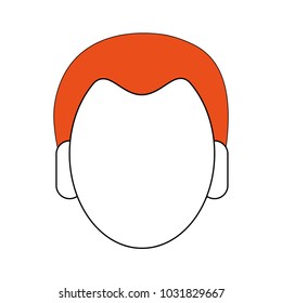 Faceless man character