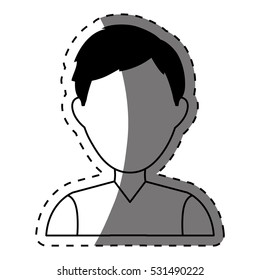 Faceless man character icon vector illustration graphic design