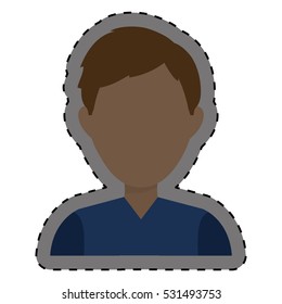 Faceless man character icon vector illustration graphic design