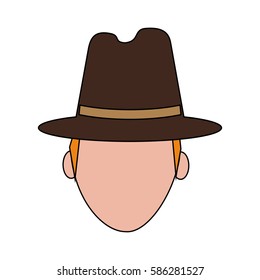 faceless man with hat icon image