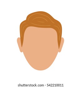 Faceless man head icon vector illustration graphic design