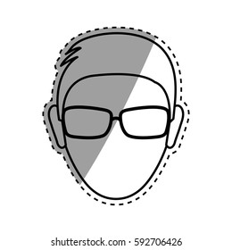 Faceless man head icon vector illustration graphic design