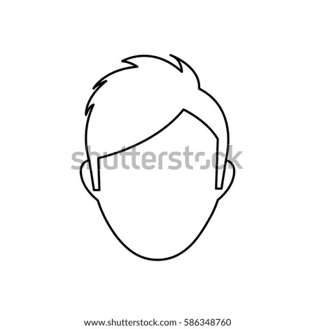 Faceless man head icon vector illustration graphic design