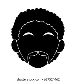 faceless man with mustache icon image