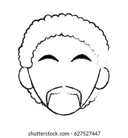 faceless man with mustache icon image 