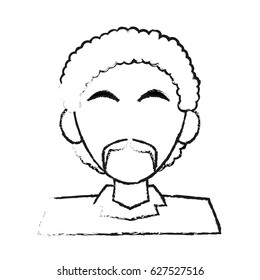 faceless man with mustache icon image 