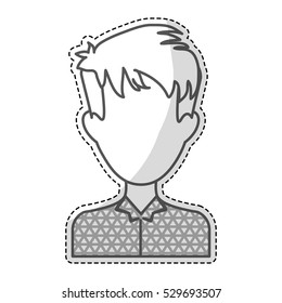 faceless man portrait icon image vector illustration design 