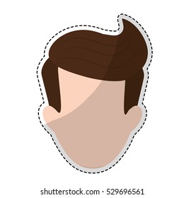 faceless man portrait icon image vector illustration design 