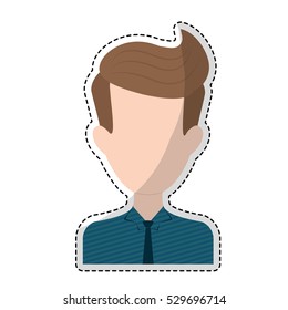 faceless man portrait icon image vector illustration design 