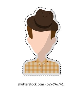 faceless man portrait icon image vector illustration design 