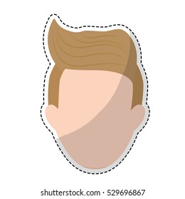 faceless man portrait icon image vector illustration design 