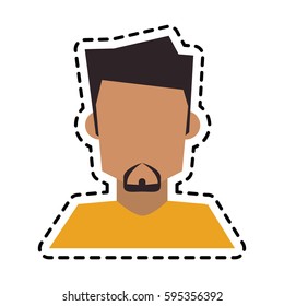 faceless man portrait icon image 