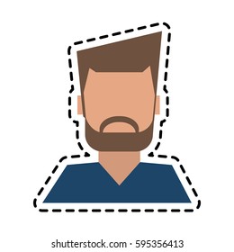 faceless man portrait icon image 