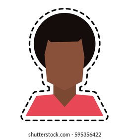 faceless man portrait icon image 