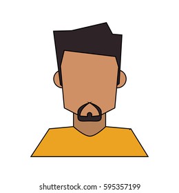faceless man portrait icon image 
