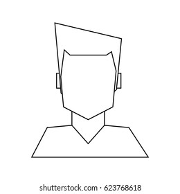 faceless man portrait icon image