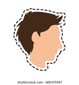 faceless man profile icon image 